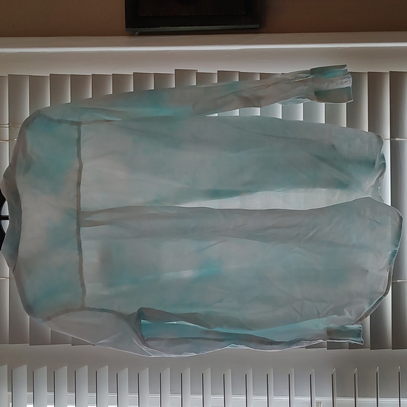 Crown & Ivory Men's White and Blue Cloud Button Down Long Sleeve XL - Picture 2 of 4